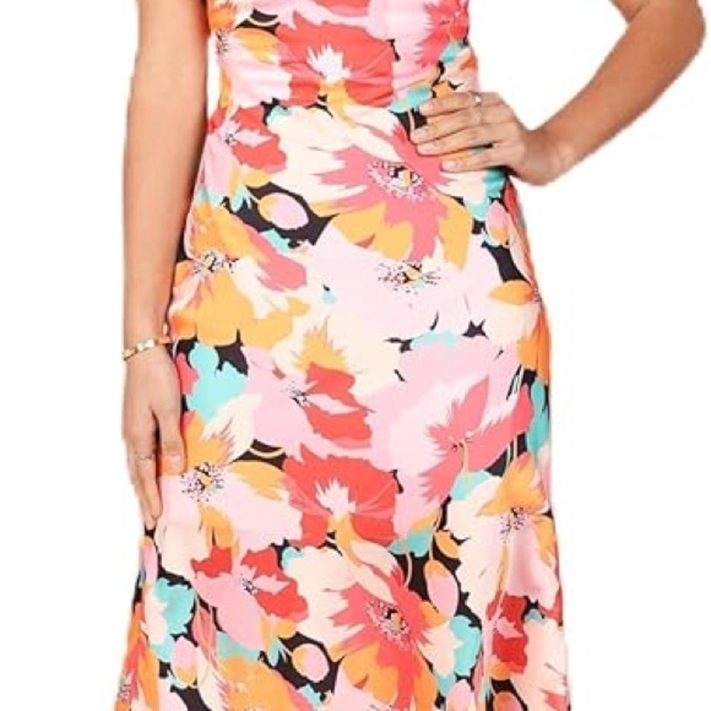 Petal & Pup Pink and Orange Spaghetti Strap Sundress